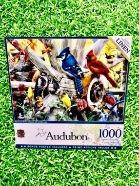 Puzzle Jigsaw BIRDS MasterPieces Audubon Linen 1,000 pieces